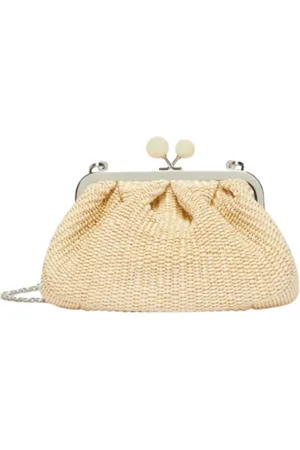 Max Mara Clutches, female, , Size: ONE SIZE Rafia clutch bag Palmas style
