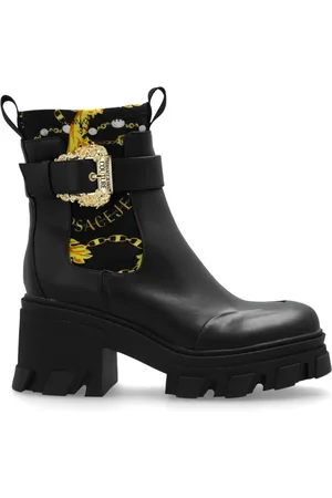 VERSACE Heeled Boots, female, , Size: 9 US Heeled ankle boots
