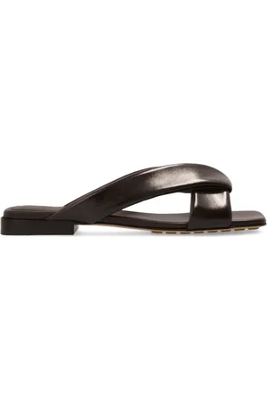 Bottega Veneta Sliders, female, , Size: 7 1/2 US Leather slides Riva