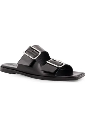 Aeyde Sliders, female, , Size: 8 US Leather Sandals Square Toe