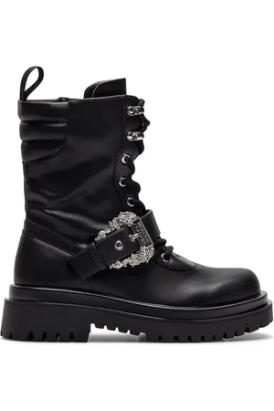 VERSACE Lace-up Boots, female, , Size: 10 US Women`s Ankle Boots with 5cm Heel