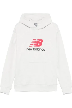 New Balance Hoodies, male, , Size: M Light Grey Sweatshirt with Pouch Pocket