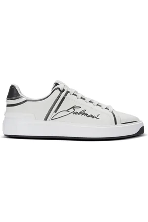 Balmain Sneakers, female, , Size: 5 US B-Court printed calfskin trainers