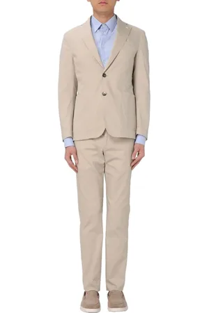 Manuel Ritz Single Breasted Suits, male, , Size: L Cotton Jersey Suit Slim Fit