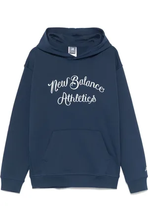 New Balance Hoodies, male, , Size: L Navy Drop Shoulder Sweatshirt