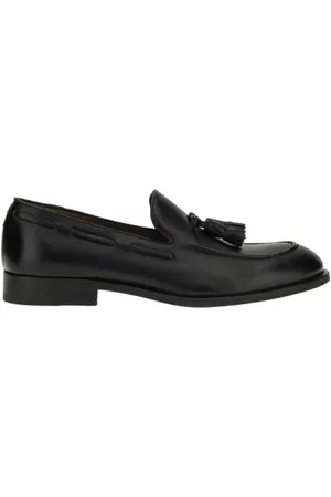 Fratelli Rossetti Loafers, male, , Size: 7 1/2 US Leather Tassel Loafers with Block Heel