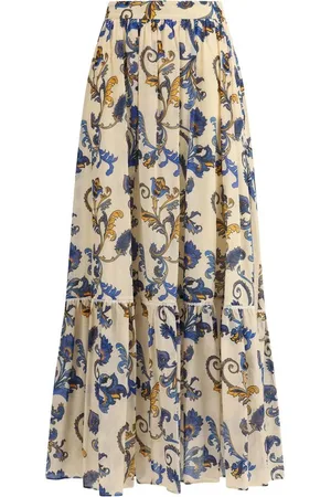 Etro Maxi Skirts, female, , Size: XS Paisley Print Ruffle Long Skirt