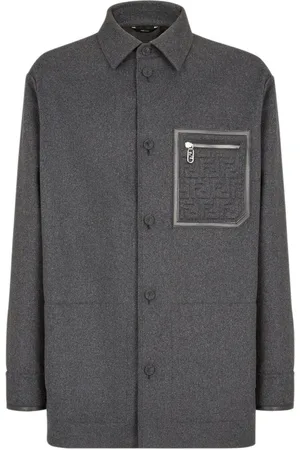 Fendi Light Jackets, male, , Size: L Cashmere Jacket Aw24