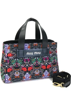 Miu Miu Pre-owned Tote Bags, female, , Size: ONE SIZE Pre-owned Canvas handbags