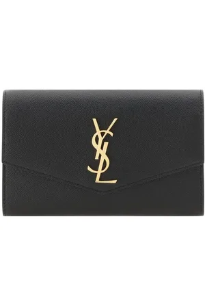 Saint Laurent Wallets & Cardholders, female, , Size: ONE SIZE Red Quilted Chain Wallet with Tassle