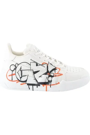 Giuseppe Zanotti Sneakers, female, , Size: 9 US Graffiti Print Lace-Up Sneakers