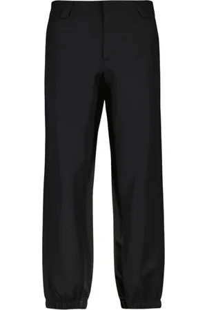 Prada Straight Trousers, male, , Size: L Wool Straight Leg Pants