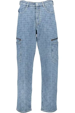 Givenchy Straight Jeans, male, , Size: W32 Denim 4G Print Straight Cut Jeans