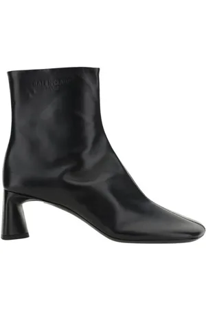 Balenciaga Heeled Boots, female, , Size: 10 US Square Toe Leather Ankle Boot