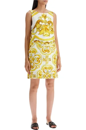 Dolce & Gabbana Short Dresses, female, , Size: XS Maiolica Brocade Mini Dress