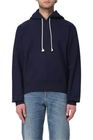 Saint Laurent Hoodies, male, , Size: L Cotton Sweatshirt with Iconic Logo