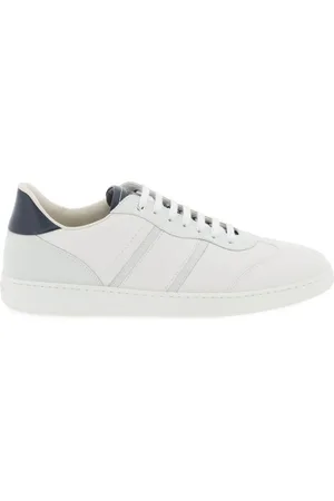 Salvatore Ferragamo Sneakers, male, , Size: 9 US Hammered Leather Sneakers with Nubuck Inserts