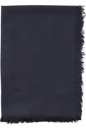 Saint Laurent Silky Scarves, male, , Size: ONE SIZE Luxurious Jacquard Logo Scarf