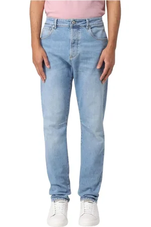 Brunello Cucinelli Slim-fit Jeans, male, , Size: 3XL Premium Denim Straight Leg Jeans