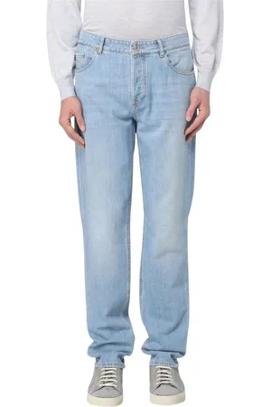 Brunello Cucinelli Straight Jeans, male, , Size: 3XL Premium Straight Leg Jeans for Men