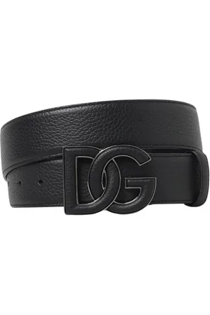 Dolce & Gabbana Belts, male, , Size: 95 CM Leather Belt with DG Buckle