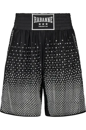 Paco rabanne Casual Shorts, female, , Size: 2XS Bermuda Shorts with Silver Studs