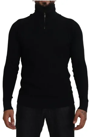 Dolce & Gabbana Turtlenecks, male, , Size: 2XL Silk Turtle Neck Pullover Sweater