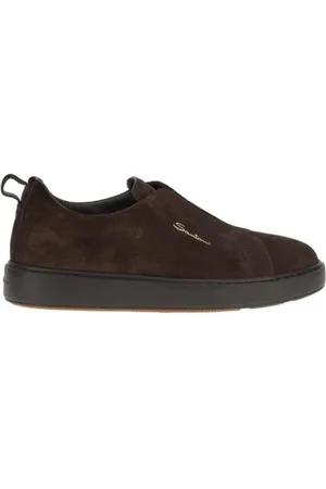 santoni Sneakers, male, , Size: 7 US Embossed Logo Slip-On Sneakers