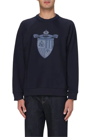 Fendi Sweatshirts, male, , Size: L Crest Embroidered Men