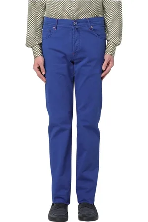 Kiton Straight Trousers, male, , Size: W40 Classic Slim-Fit Wool Pants