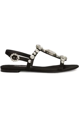 Dolce & Gabbana Flat Sandals, female, , Size: 9 US Sandals for Women