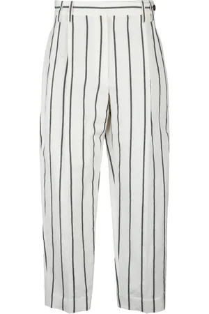 Brunello Cucinelli Straight Trousers, female, , Size: XS High-waisted chino pants with pockets
