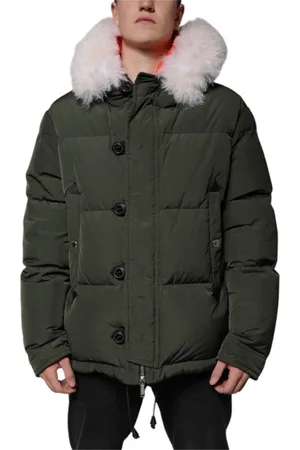 Dsquared2 Winter Jackets, male, , Size: 3XL Shearling Jacket with Logo Details