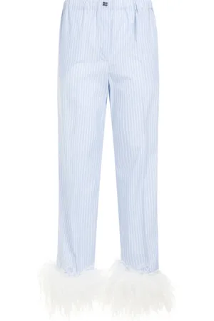 Miu Miu Straight Trousers, female, , Size: 2XS Striped Cotton Pants