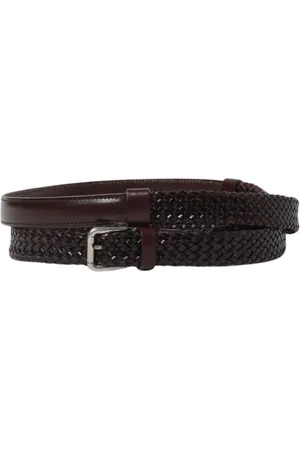 Dolce & Gabbana Belts, male, , Size: 90 CM Luxurious Braided Leather Belt