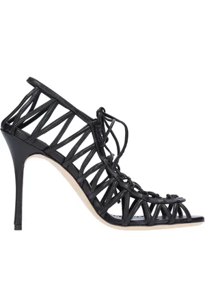 Manolo Blahnik High Heel Sandals, female, , Size: 6 1/2 US Leather Sandals Elegant Style