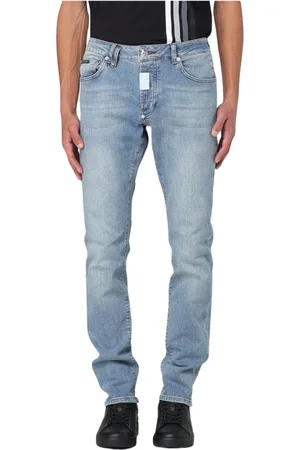 Philipp Plein Slim-fit Jeans, male, , Size: W32 Light Wash Slim Fit Jeans