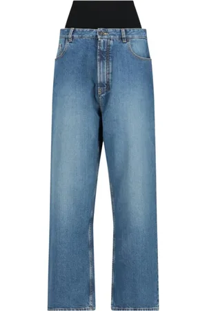 Alaïa Wide Jeans, female, , Size: S Knit Waist Jeans