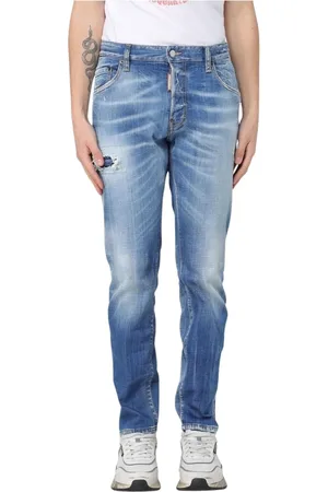 Dsquared2 Slim-fit Jeans, male, , Size: S Stylish Distressed Denim Jeans