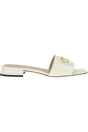 VALENTINO GARAVANI Sliders, female, , Size: 9 US VLogo Leather Sandals