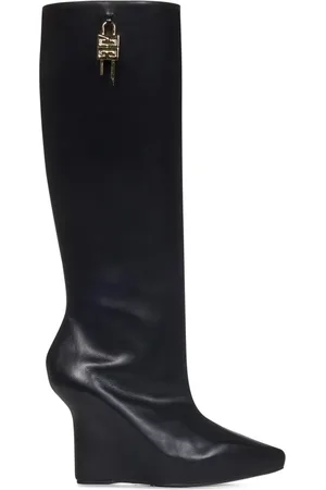 Givenchy High Boots, female, , Size: 8 1/2 US Leather Ankle Boots G-Lock