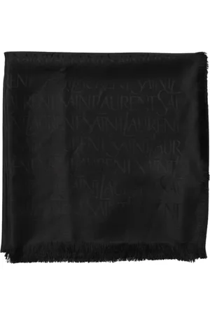 Saint Laurent Silky Scarves, male, , Size: ONE SIZE Logo Scarf Elegant Accessory