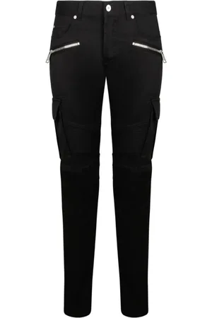 Balmain Slim-fit Trousers, male, , Size: W30 Skinny Leg Trousers with Zip