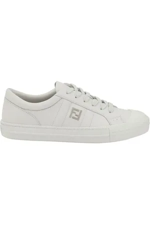 Fendi Sneakers, male, , Size: 10 US Iconic Logo Leather Sneakers Adjustable Fit