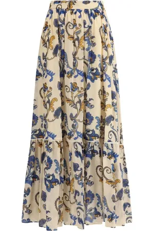 Etro Maxi Skirts, female, , Size: XS Paisley Print Ruffle Detail Long Skirt