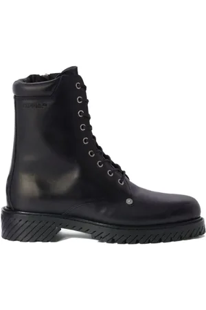 OFF-WHITE Lace-up Boots, male, , Size: 10 US Combat Lace Up Ankle Boots