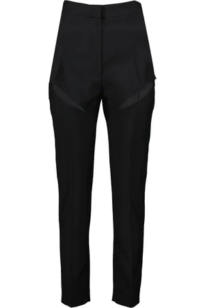 Alexander McQueen Slim-fit Trousers, female, , Size: XS Wool Cutout Pants Spring-Summer 2023