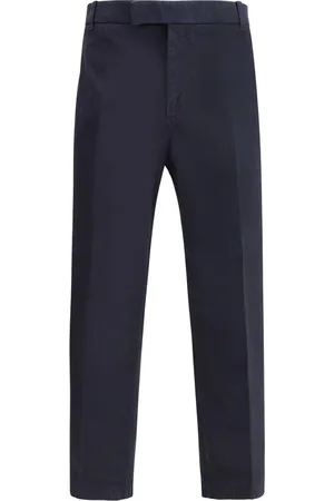 Thom Browne Straight Trousers, male, , Size: XL Cotton Straight-Leg Pants
