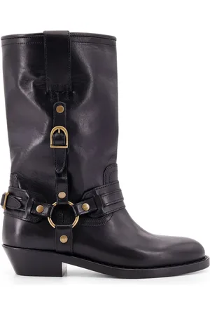 Isabel Marant Cowboy Boots, female, , Size: 10 US Leather Studded Ankle Boots