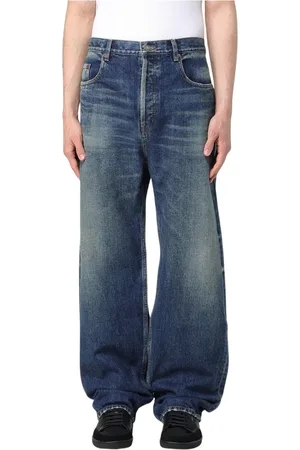 Saint Laurent Wide Jeans, male, , Size: W33 Premium Denim Wide Leg Jeans